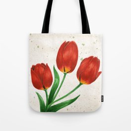 Red Tulips Tote Bag
