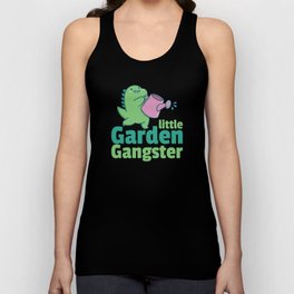 Little Garden Gangster Cute Dinosaur Gardener Unisex Tank Top