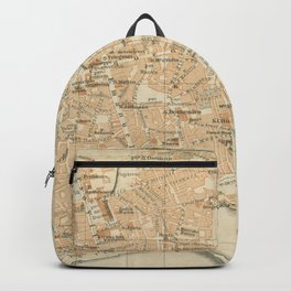 Vintage Map of Palermo Italy (1900) Backpack