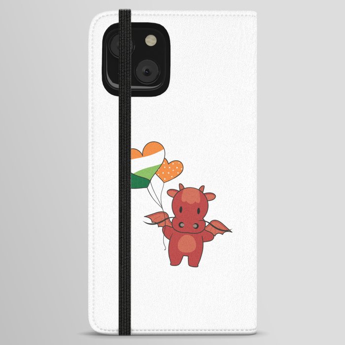 Dragon With Ireland Balloons Cute Animals iPhone Wallet Case