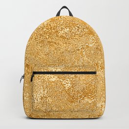 Shiny Textured Gold Foil Backpack
