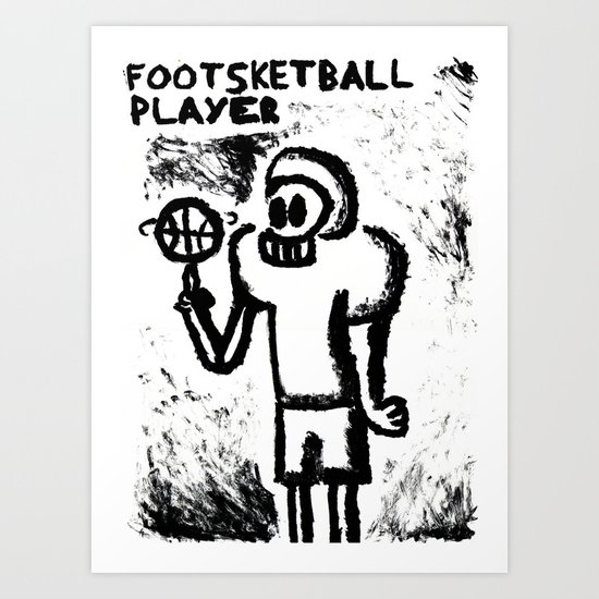 Footsketball Player Art Print