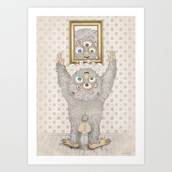 My best friend Monster Art Print