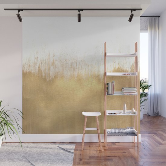 Brushed Gold Wall Mural by Caitlin Workman Society6