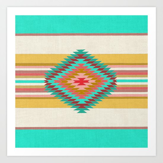 FIESTA (teal) Art Print