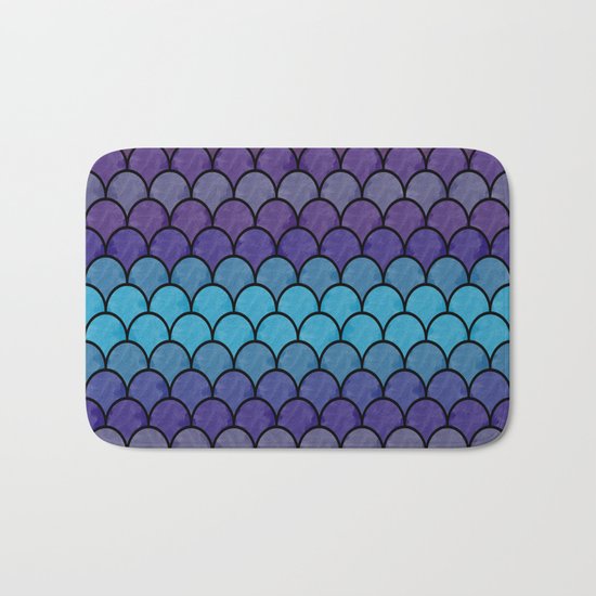 Watercolor Lovely Pattern C Bath Mat