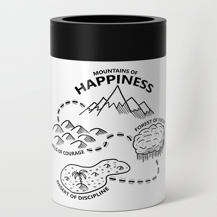 Motivational Map to Mountains of Happiness Can Cooler