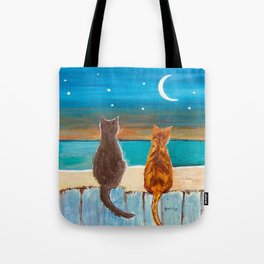 Cats on a Fence Tote Bag