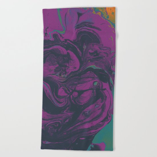 Down Spiral Beach Towel