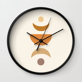 Moon Phases in Earthy Themed Wall Clock