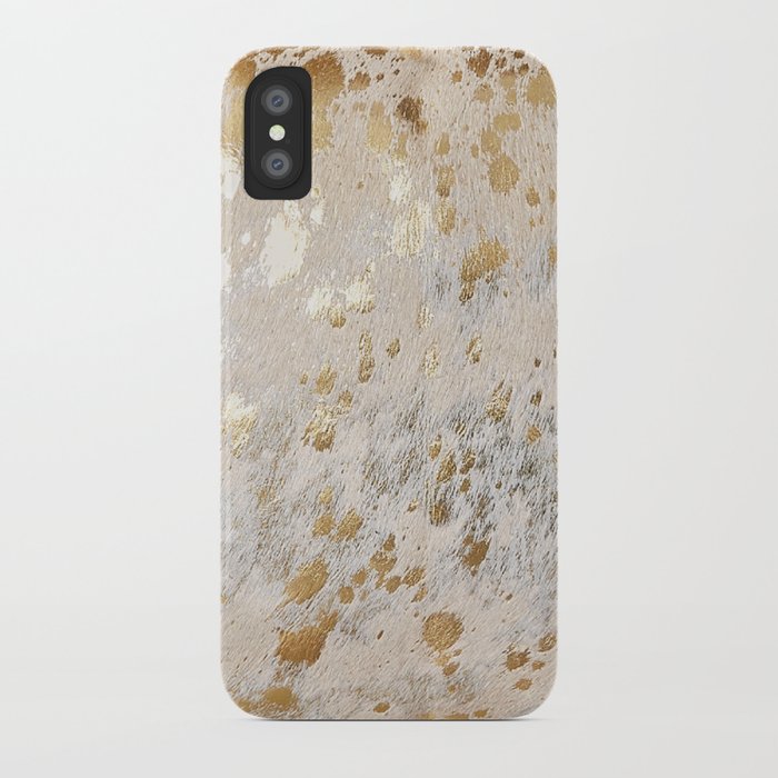 gold hide print metallic iphone case