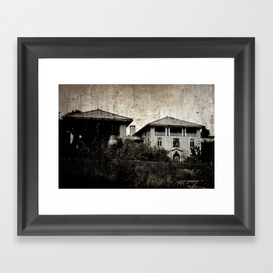 Plymouth County Hospital Front facade Framed Art Print
