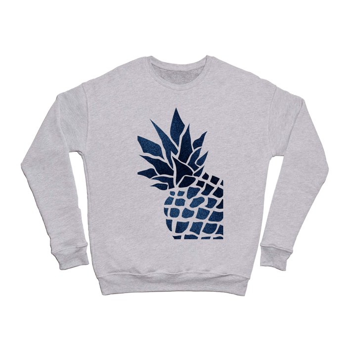 Pineapple Big Blue Denim Navy Crewneck Sweatshirt by Megan