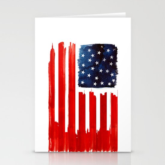 stars and buildings Stationery Cards