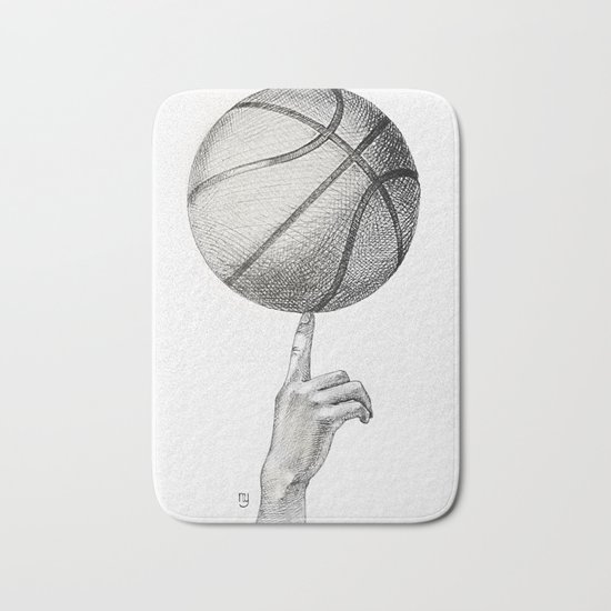 Basketball spin Bath Mat