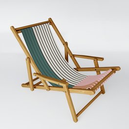 Color Block Line Abstract V Sling Chair | Mid Century, Stripes, Midcentury, Bohemian, Geometric, Minimal, Mid Century Modern, Boho, Nature, Modern 