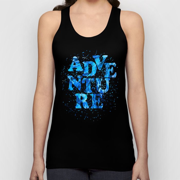 Blue Wave Abstract Tank Top
