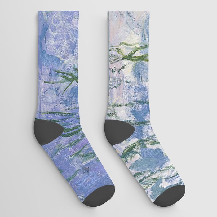 Water Lilies Claude Monet Fine Art Socks