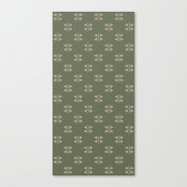 Green minimalist retro pattern  Canvas Print