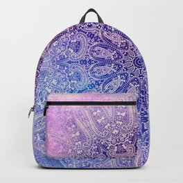 big paisley mandala in light purple Backpack