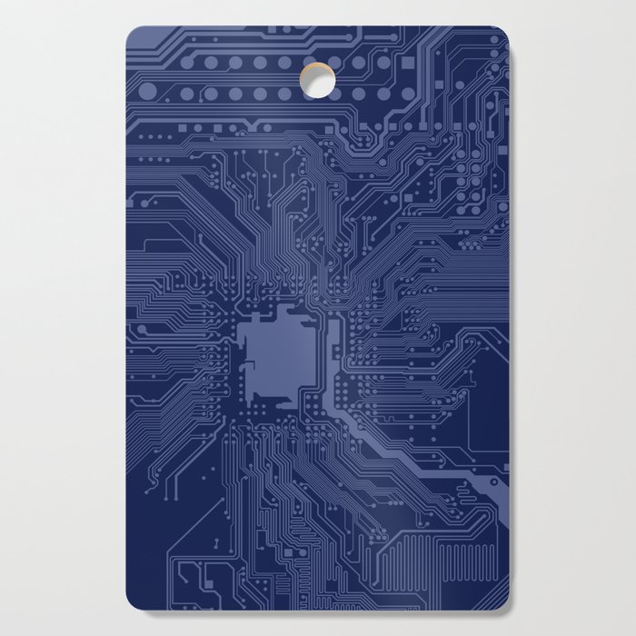 Blue Geek Motherboard Circuit Pattern Cutting Board
