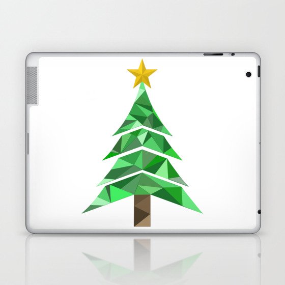 Christmas Tree with Star Topper Laptop & iPad Skin