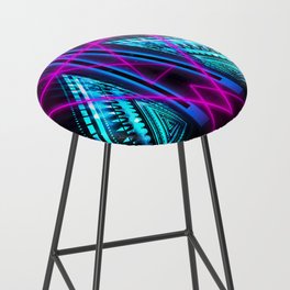 Neon landscape: Pink Triangles Bar Stool
