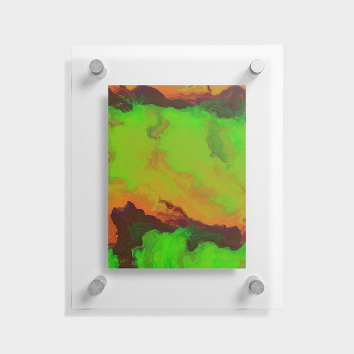Mixing of different shades of color on canvas. Concept of home décor and interior designing Floating Acrylic Print