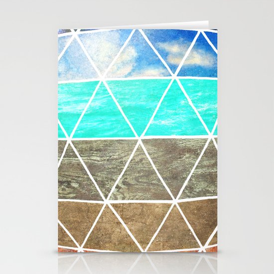 Elemental Geodesic Stationery Cards