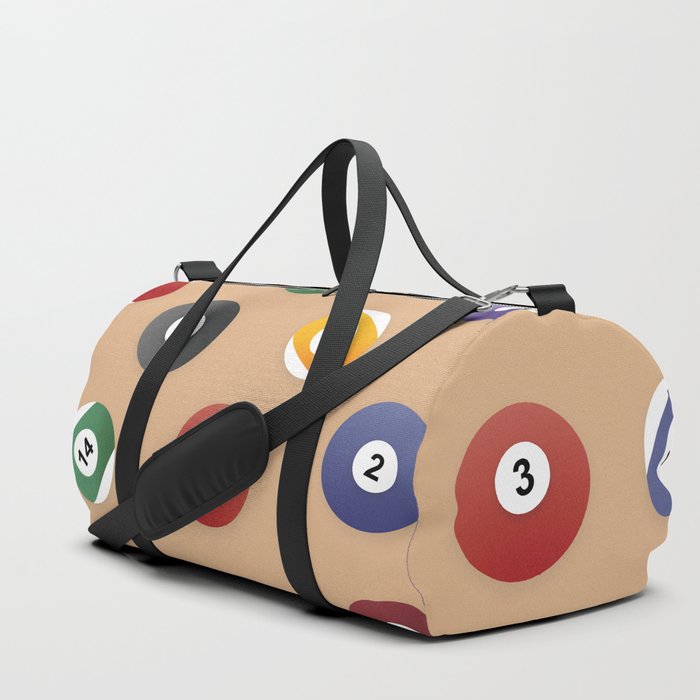 Snooker Ball Billiard Print On Pastel Background Pattern Duffle Bag