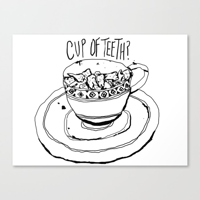 Cup of Teeth Canvas Print