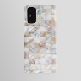 Mother of Pearl, Exotic Tiles Photography, Neutral Minimal Geometrical Graphic Design Android Case