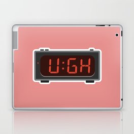 Ugh Alarm Clock (Pink) Laptop & iPad Skin