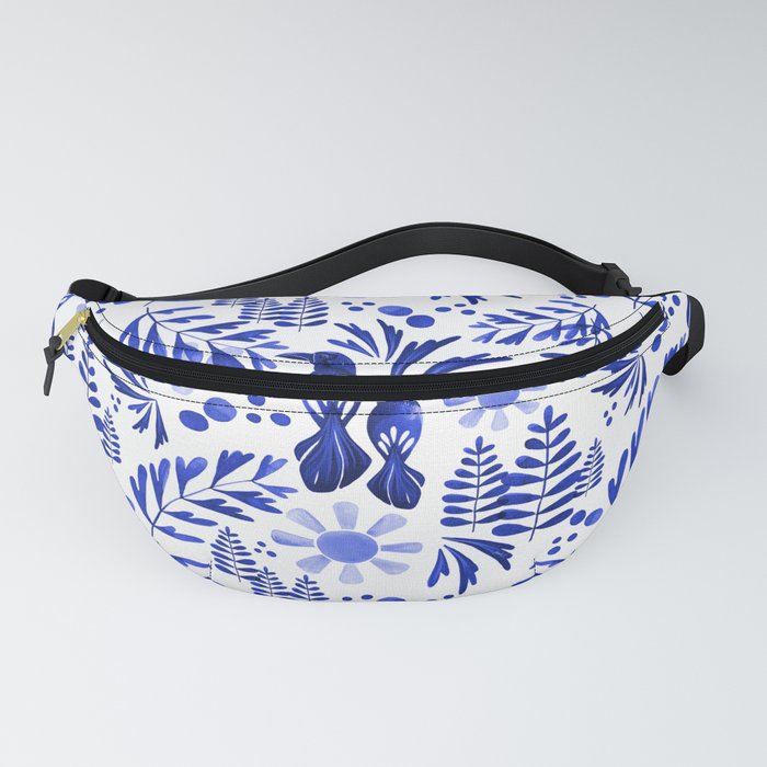 Folk Bird - Navy Fanny Pack