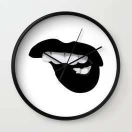 Black Lips Wall Clock