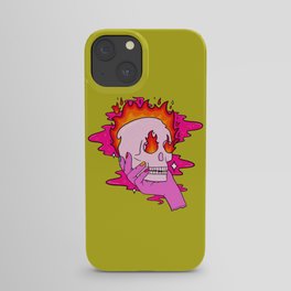 Skull on Fire iPhone Case
