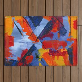 X Abstract Painting Outdoor Rug