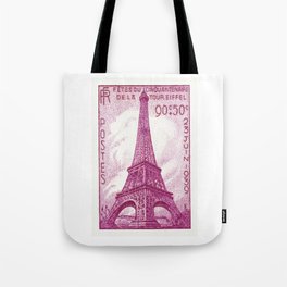 1939 FRANCE Eiffel Tower Postage Stamp Tote Bag