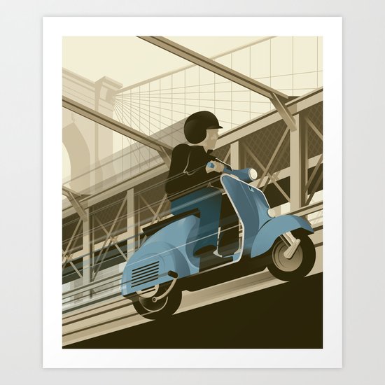 East River Crossing Art Print
