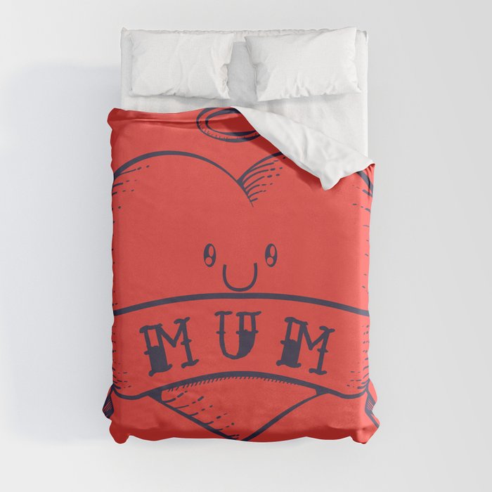 Cute Old Tattoo Style Duvet Cover