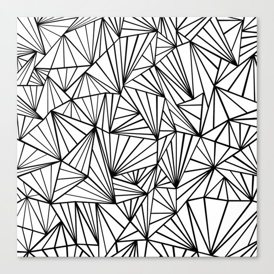 Ab Fan #2 White Canvas Print