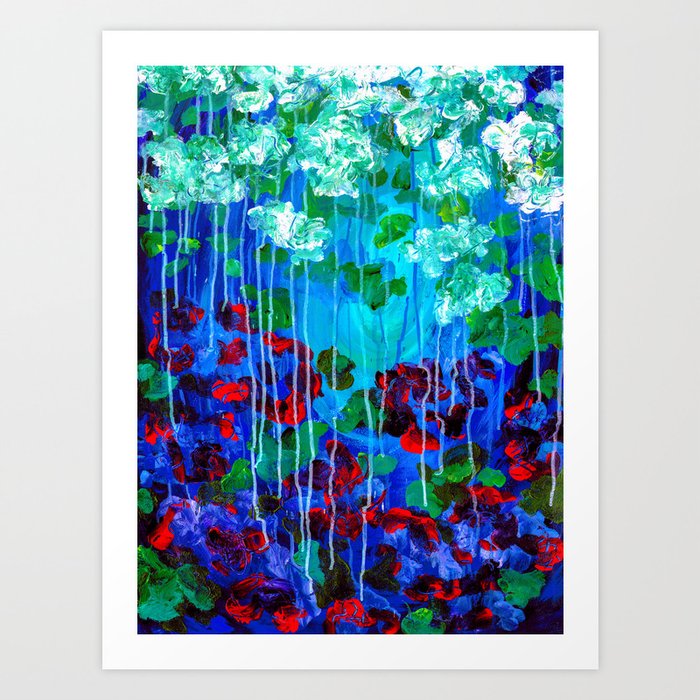 Abstract Flowers No One Knows Her Better Art Print By