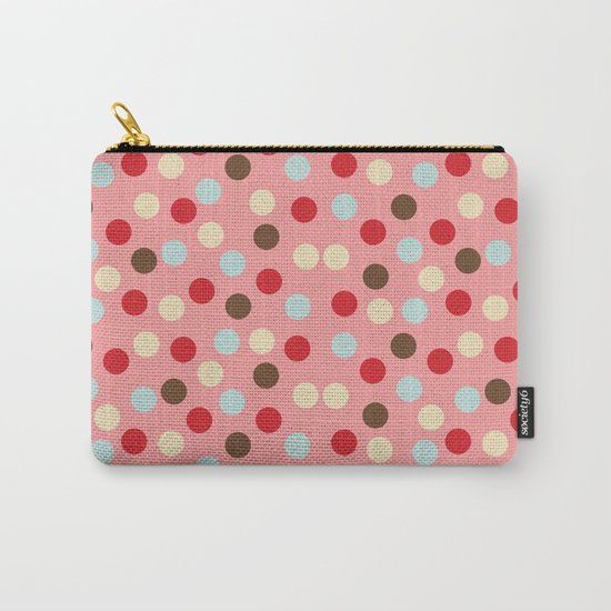 Christmas dots pink Carry-All Pouch
