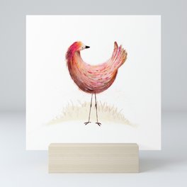 Quirky Bird - Bird with Funny Long Legs Mini Art Print