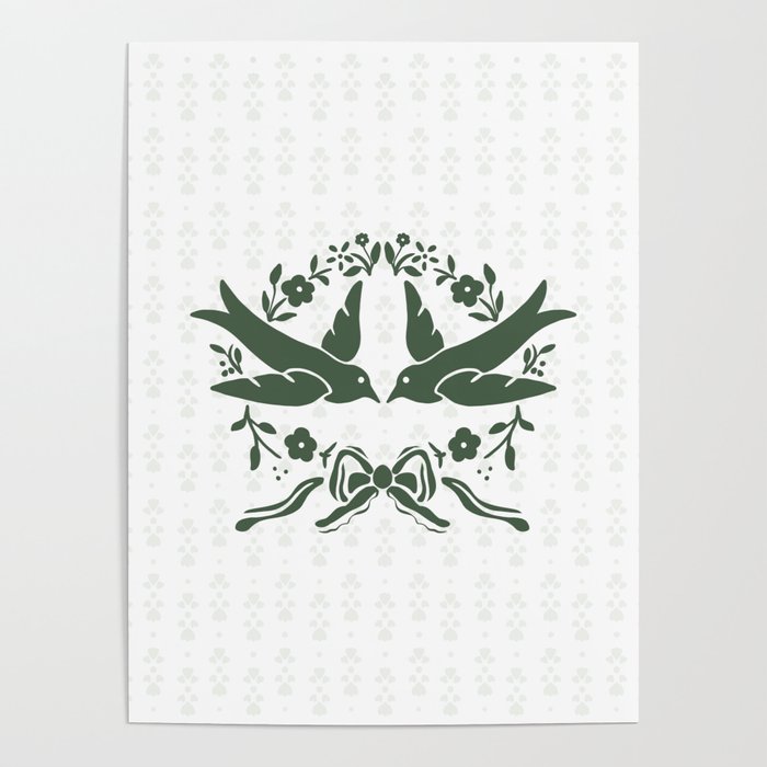 Green Sparrow Poster