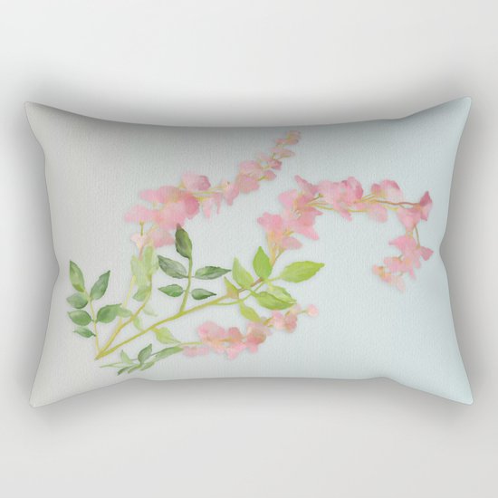 Pink Tiny Flowers Rectangular Pillow