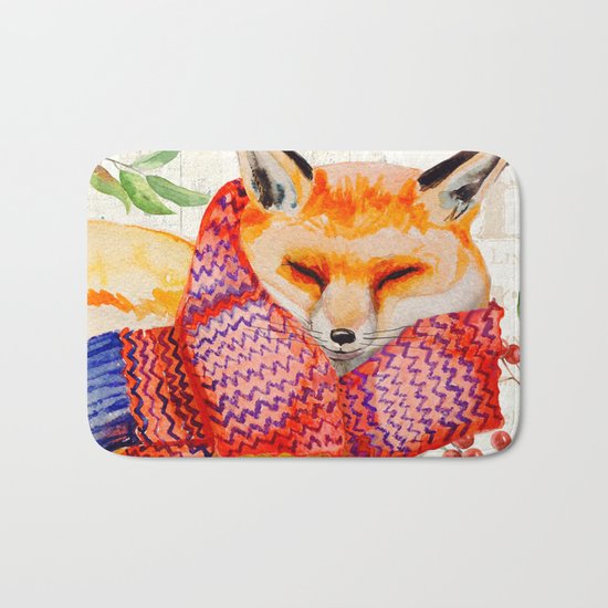 Winter animal #3 Bath Mat