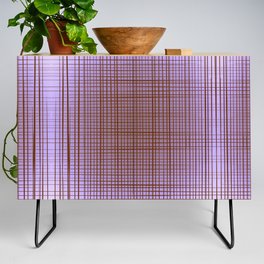 Sloane Grid Sun - red lilac grid art, grid pillow, home decor, painterly, sunshine, boho art, bohemian Credenza