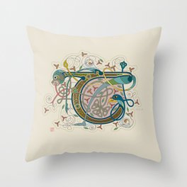 Celtic Initial T Throw Pillow