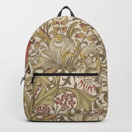 William Morris Vintage Golden Lily Biscuit Brick  Backpack